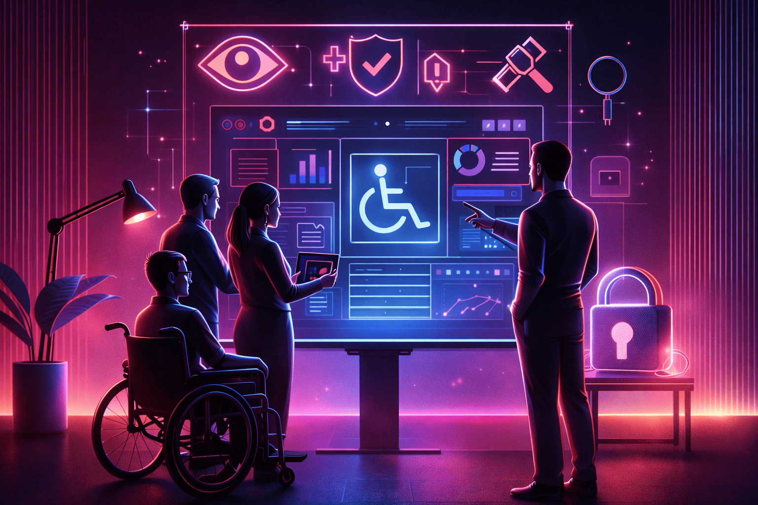 SaaS and fintech startup team reviewing UI UX design agency dashboard