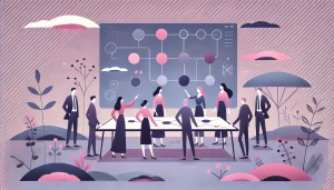 Telecom UX team analyzing customer experience growth data