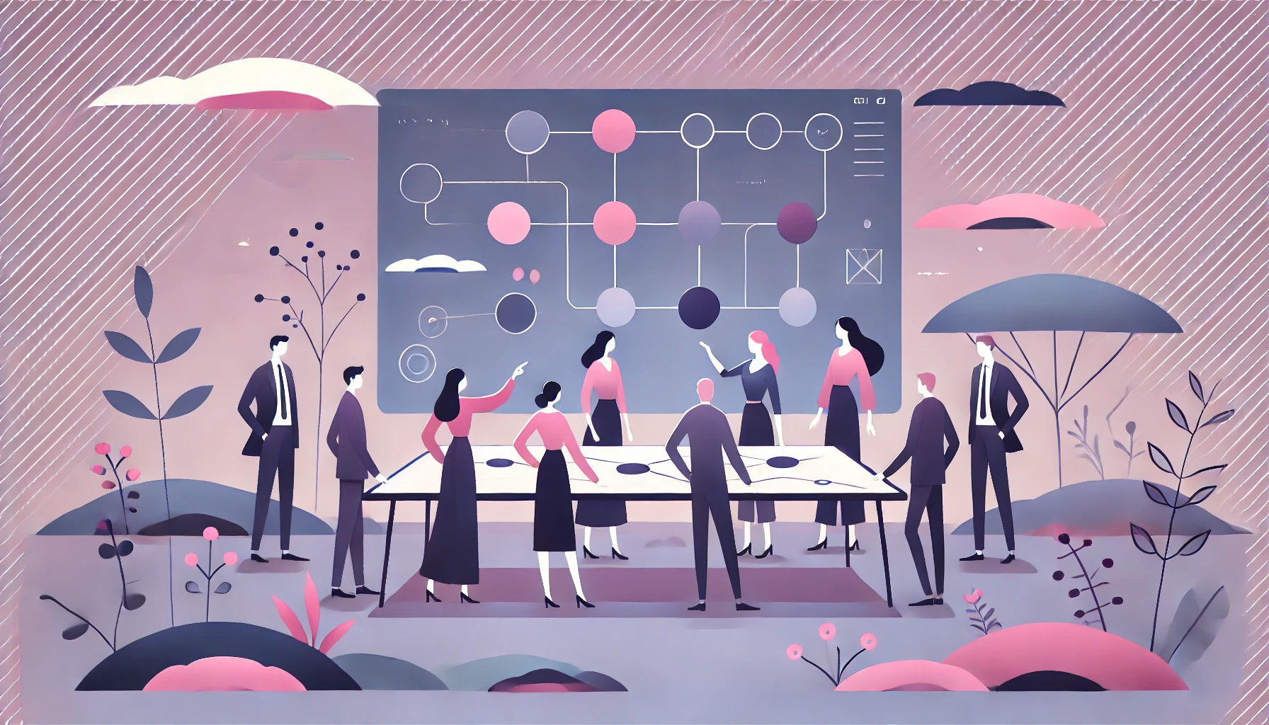 Telecom UX team analyzing customer experience growth data