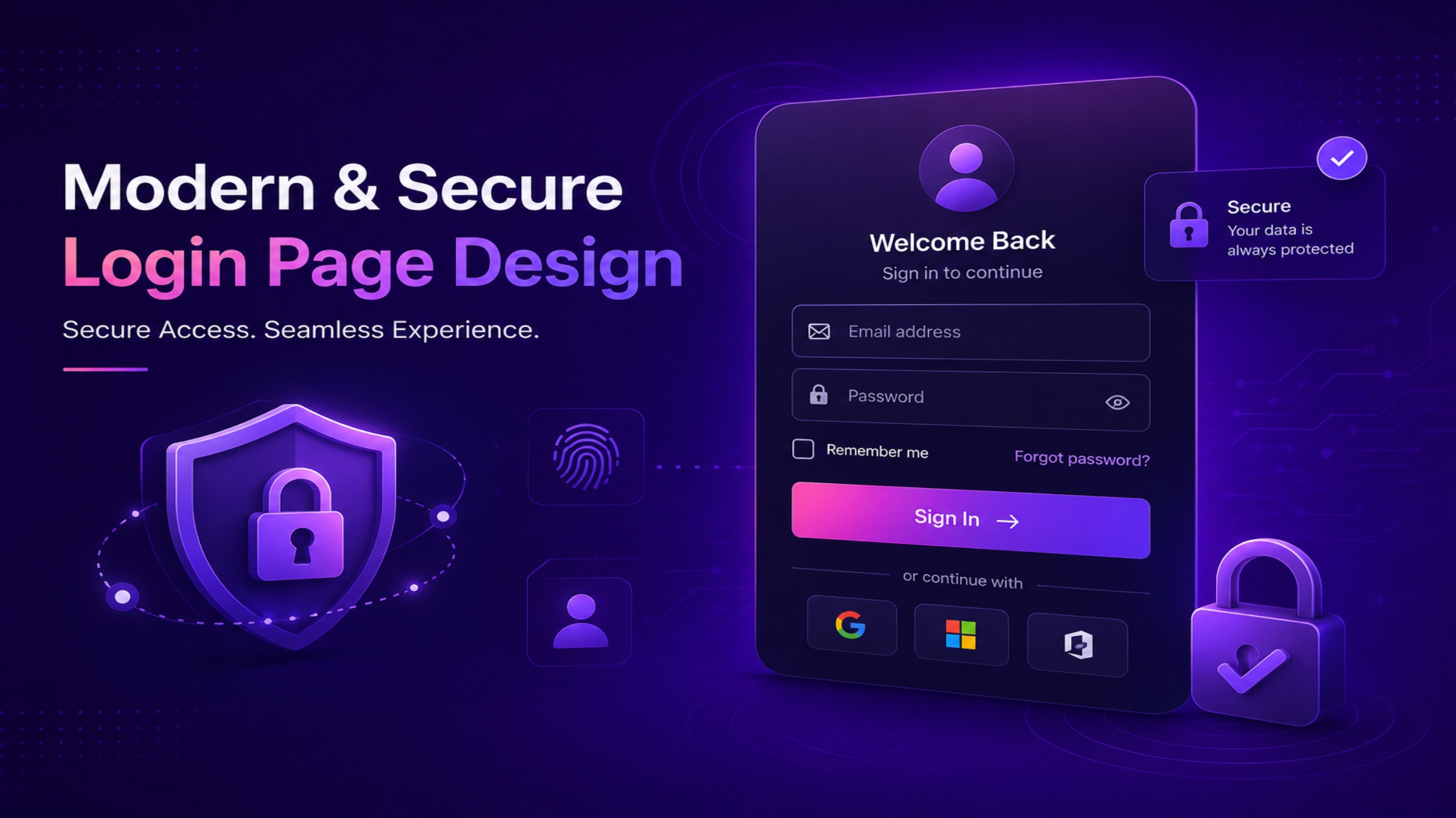 modern and secure login page