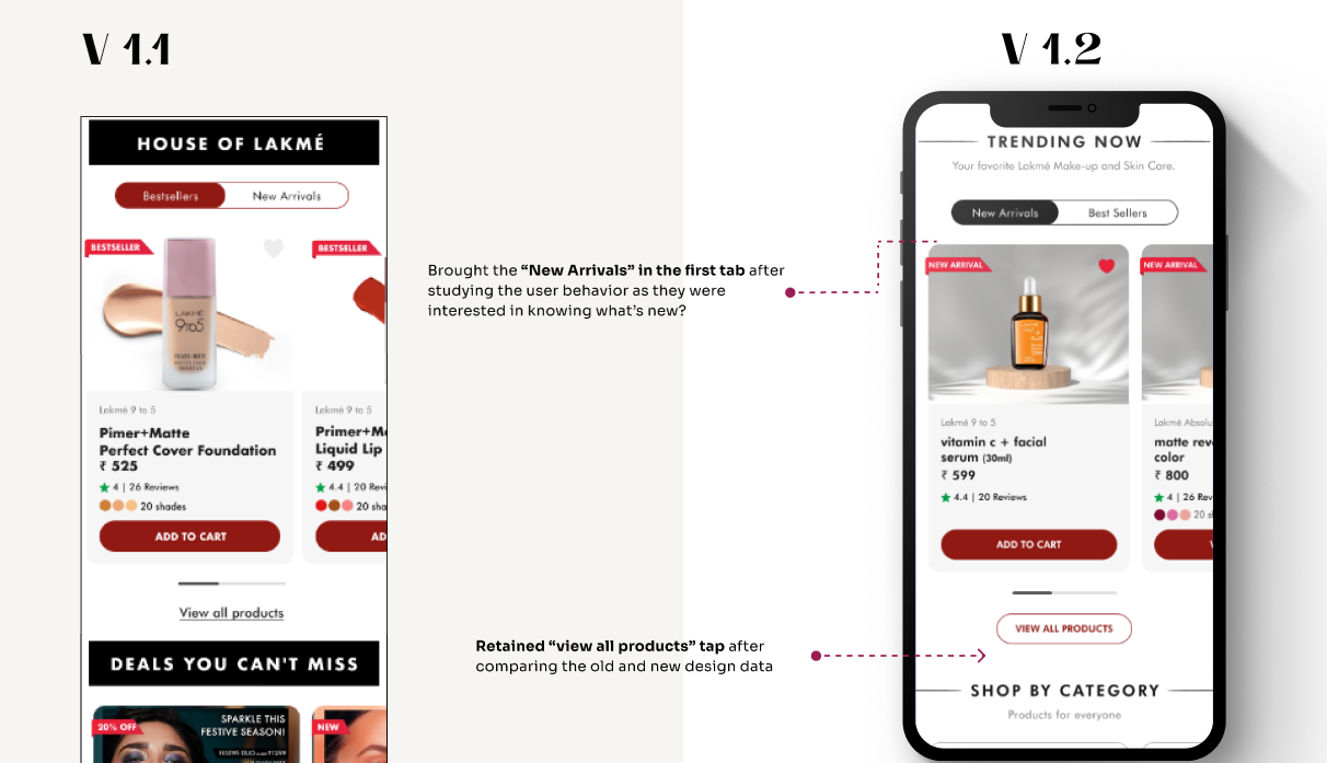 Lakme App Design Version 1.2