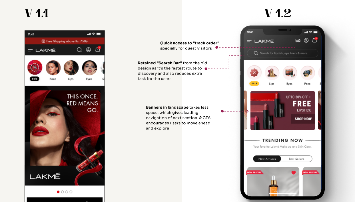 Lakme App Design Version 1.1