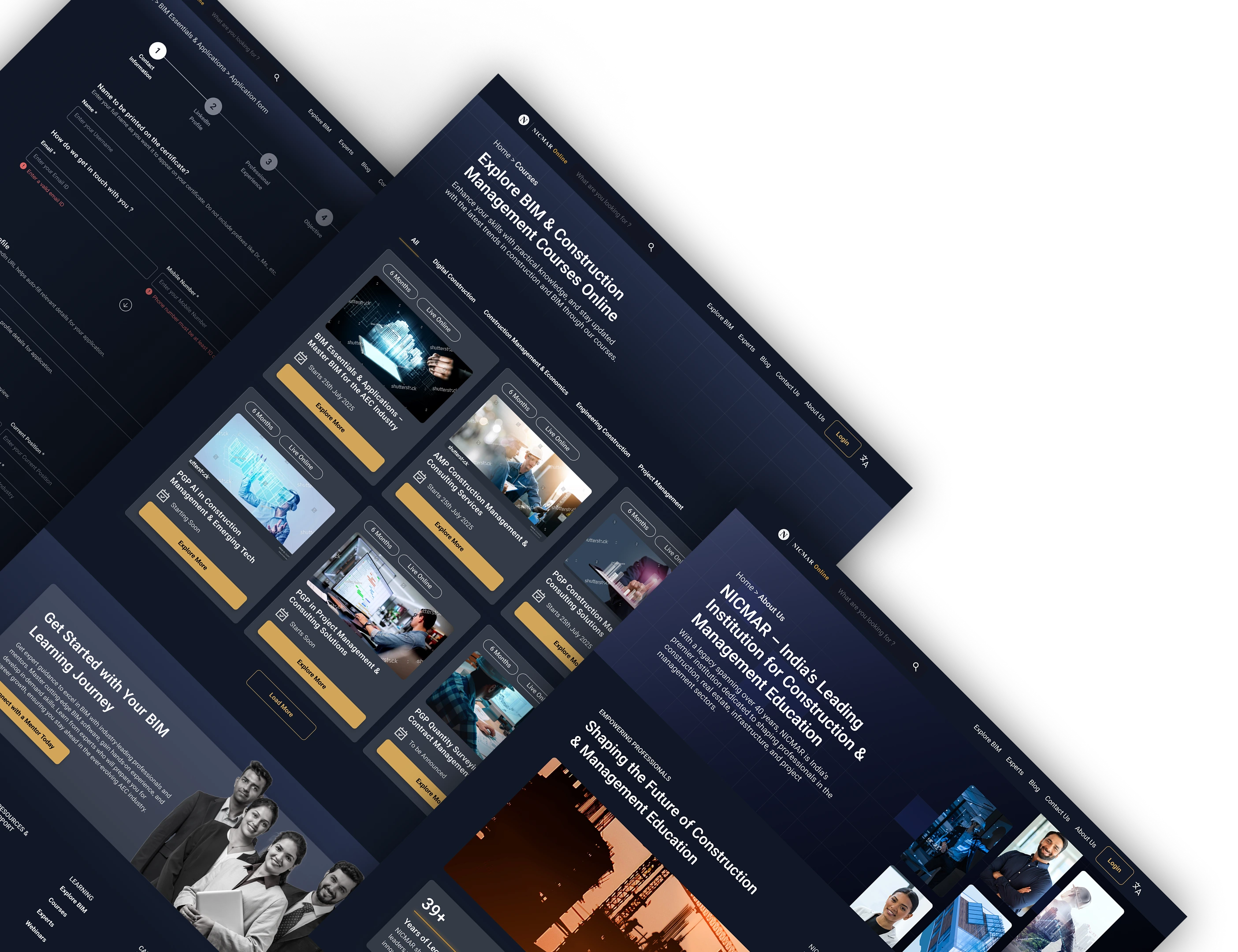Optimized course discovery desktop