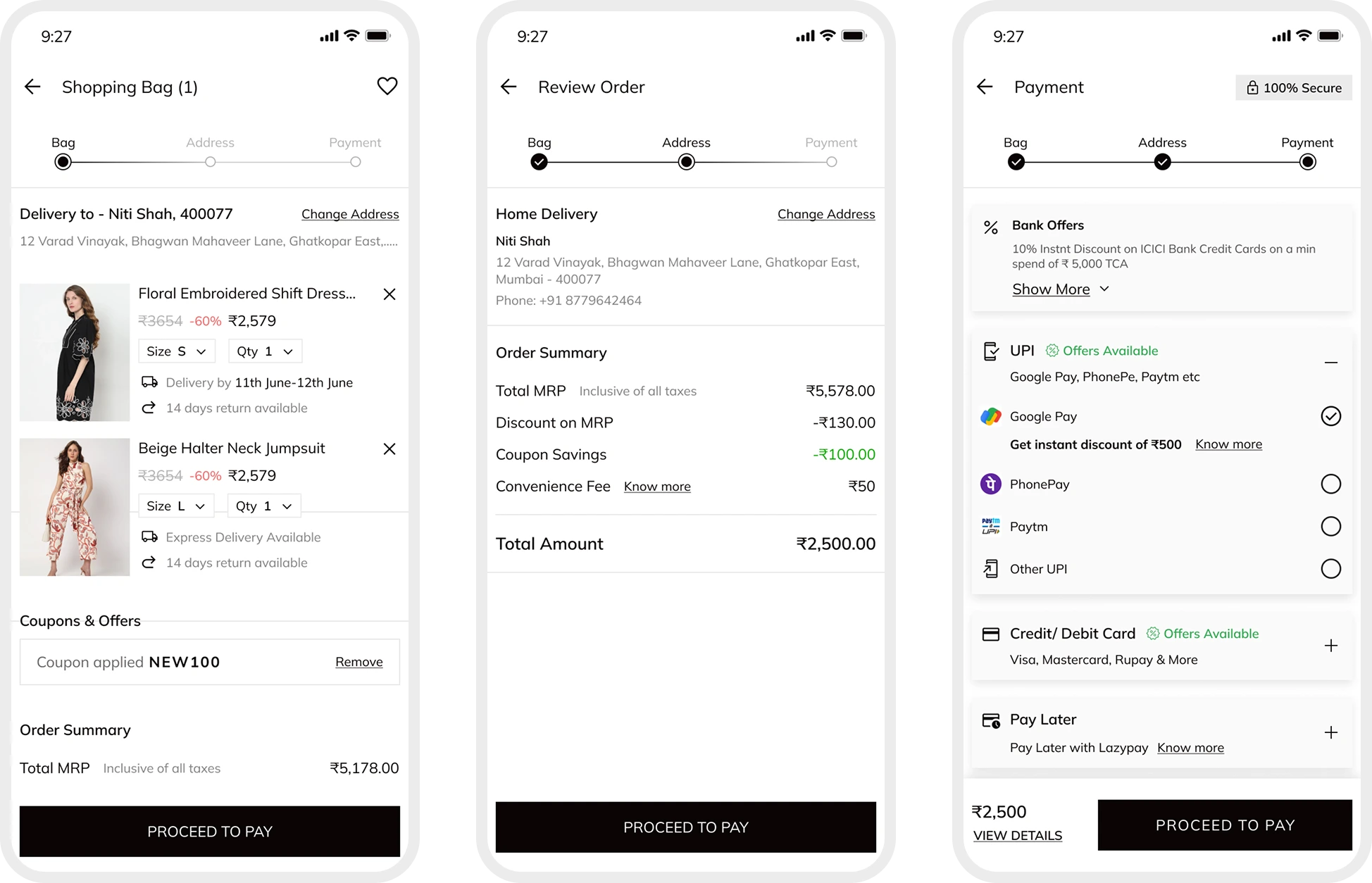 simple checkout process